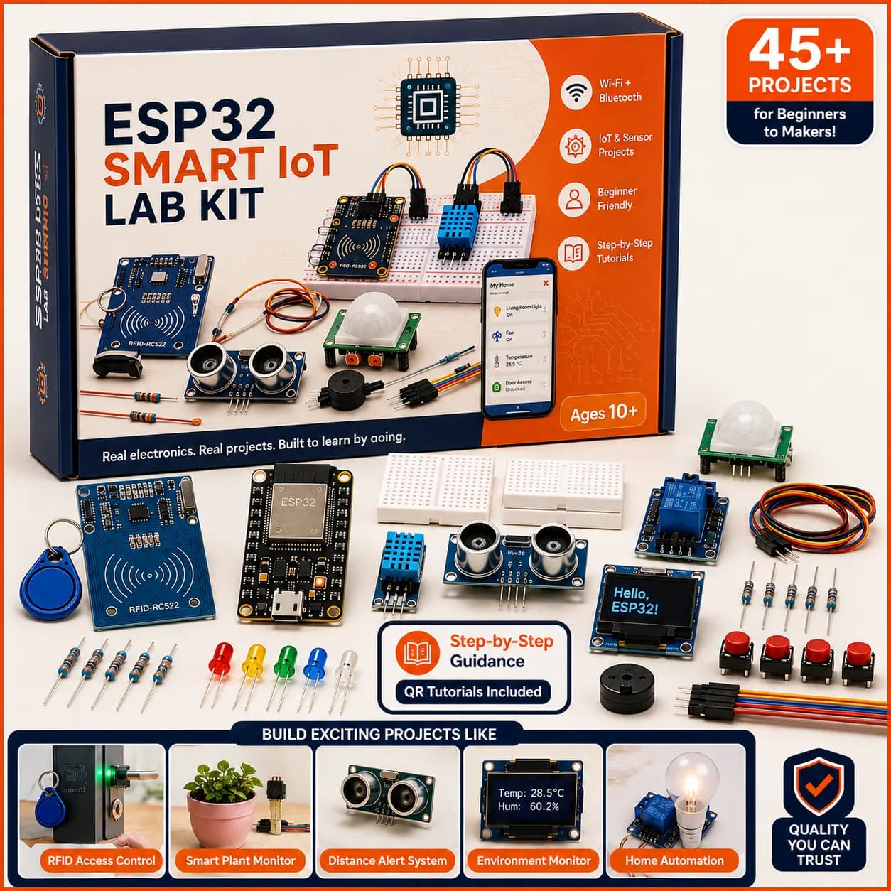 ESP32 IoT Explorer Kit | 45+ Projects | ESp32 And IOT Projects