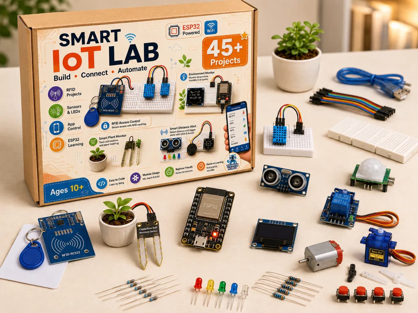 IoT Kit for Beginners | ESP32 Wireless Development Kit | Thinking Robot Complete Starter Pack