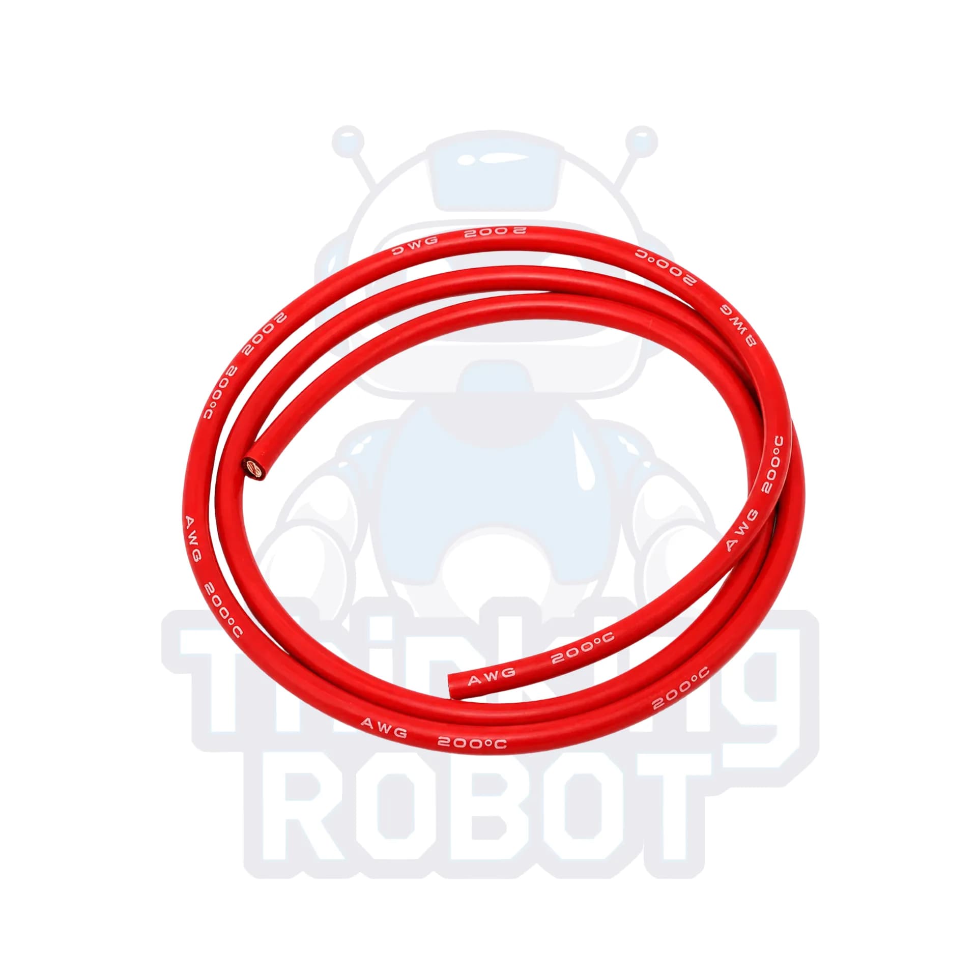 18AWG Red Single-Core PTFE Teflon Wire - Stranded 19/0.24TS, Per Metre
