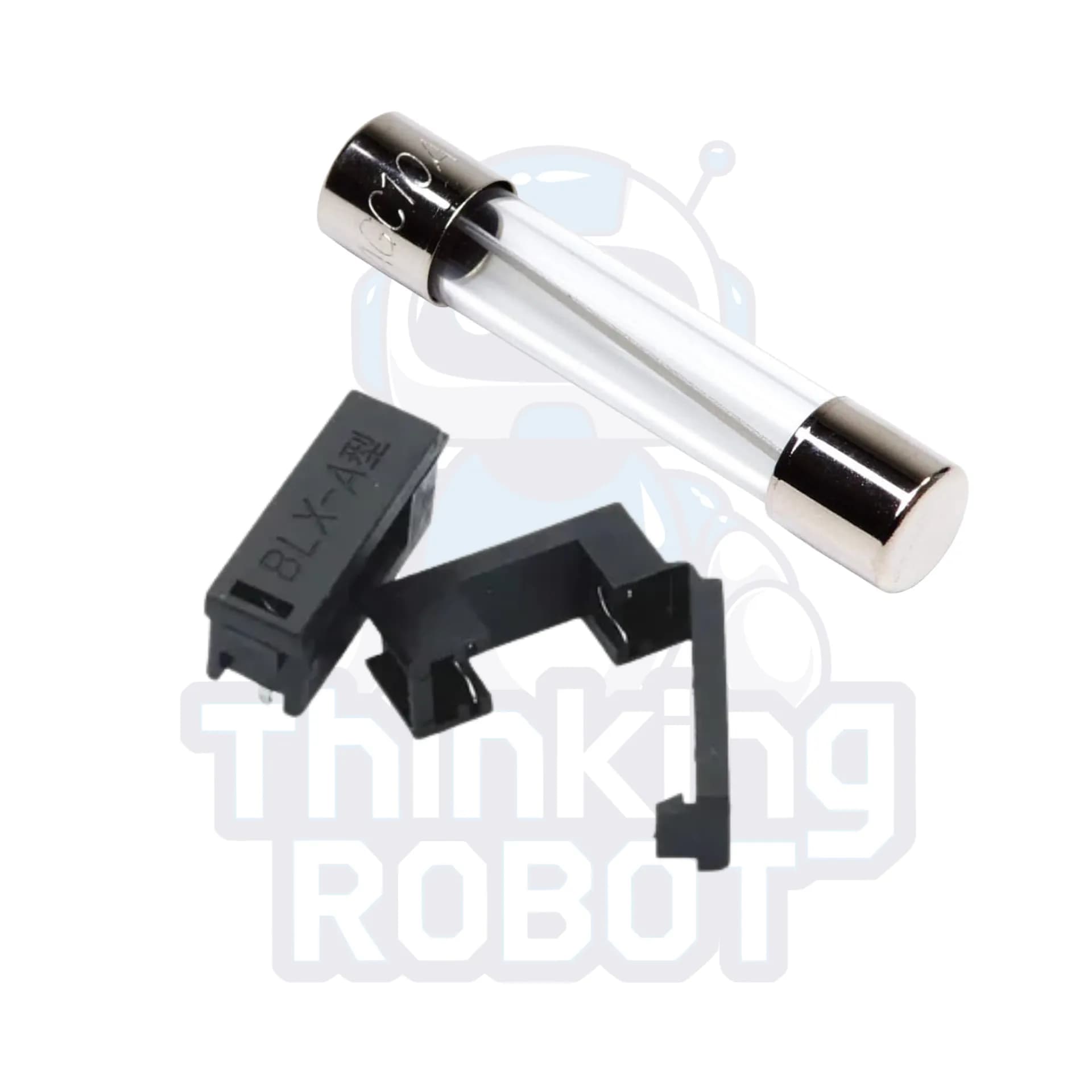 5A 250V Fast-Acting Glass Fuse with 5×20mm PCB Mount Holder