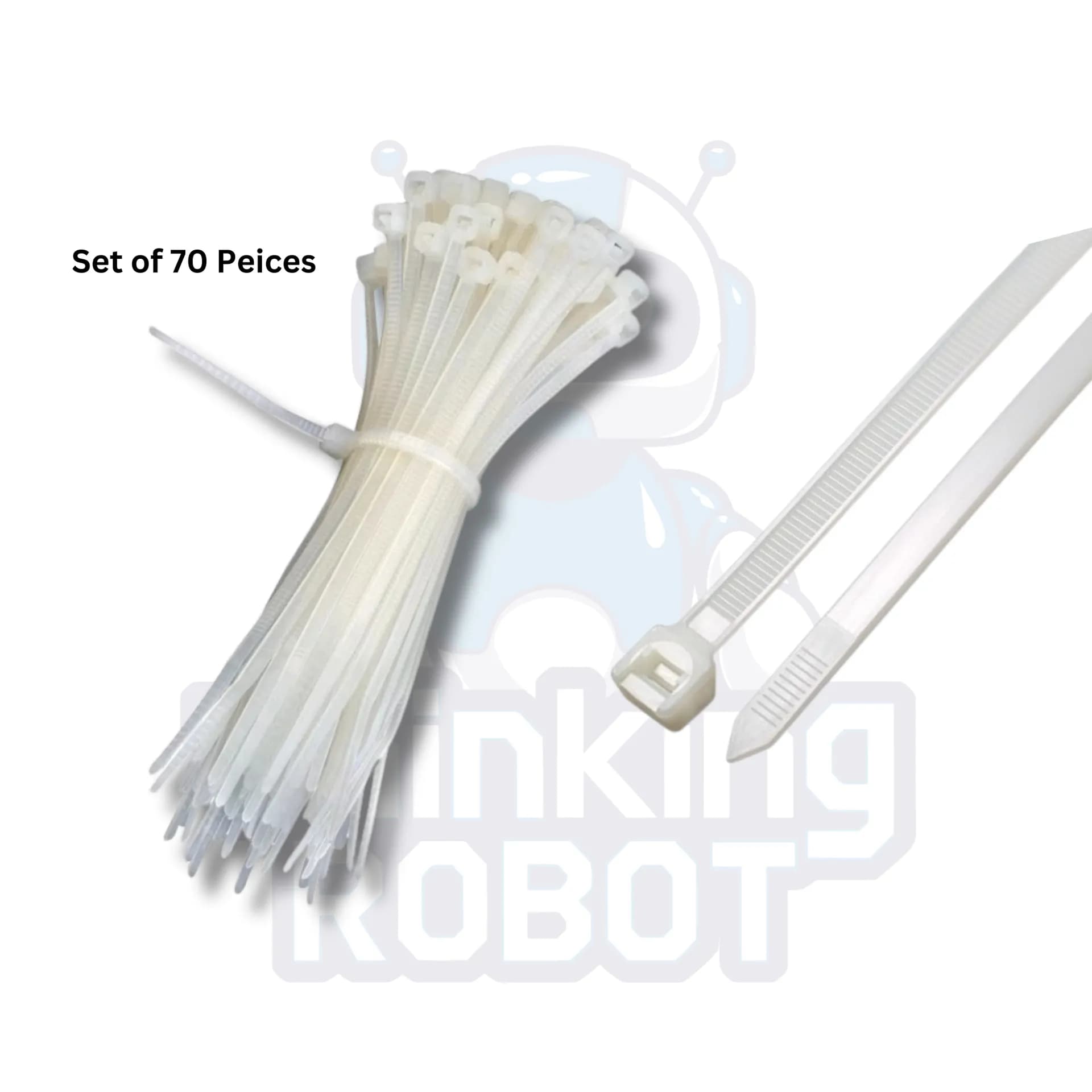 70-Piece Cable Zip Tie All Sizes Set - 4 Sizes