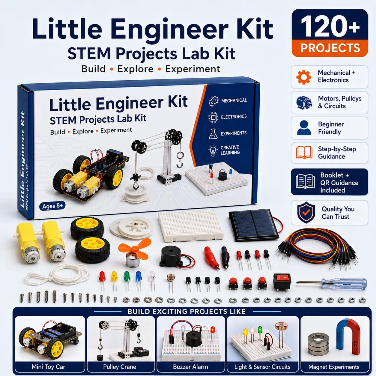 Mini Engineer STEM Lab Kit – 120+ Projects