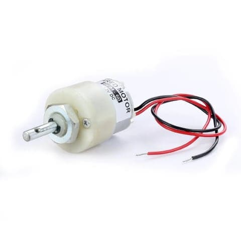 12V High-Torque Center Shaft DC Geared Motor with Metal Gears (100 / 300 / 500 RPM)